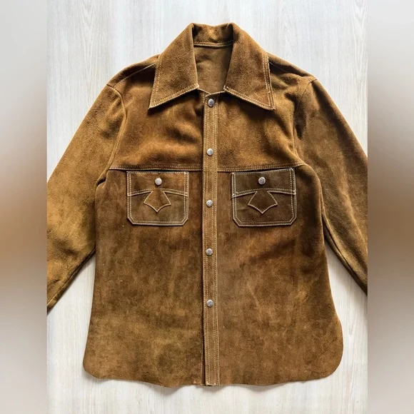 Vintage Leather Suede Rancher Jacket Western Styling Handmade Sz L - Picture 3 of 14